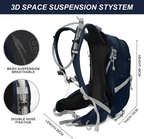 Miniatura 3 de IX INOXTO 20L Hydration Backpack, Waterproof Hiking Internal Frame Backpacks with 2L Hydration Water Bladder and Rain Cover
