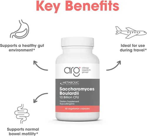 Miniatura 4 de Mantenimiento metabólico Saccharomyces Boulardii - Proporciona 550 mg de levadura no colonizante que proporciona 10 mil millones de UFC - Apoya
