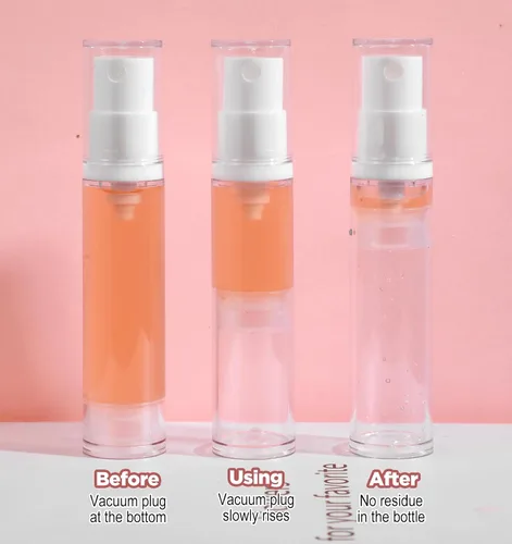 Miniatura 5 de 6 Pcs Travel Foundation Container, Clear Foundation Travel Container for DIY Lotion Moisturiser Shampoo Toiletry (0.34 fl oz, 1.8 x 9.4 cm)