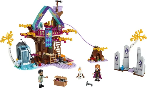 Miniatura 2 de LEGO Disney Frozen II Enchanted Treehouse 41164 Kit de construcción de casa del árbol de juguete con muñeca Anna y figura de conejo para juego
