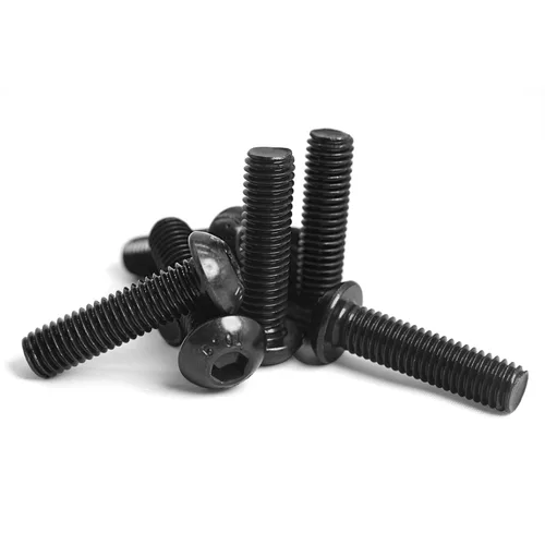 Miniatura 6 de Tornillos de cabeza de botón M4 x 45 mm, acero de aleación de grado 10.9, acabado de óxido negro, accionamiento hexagonal Allen métrico, totalmente