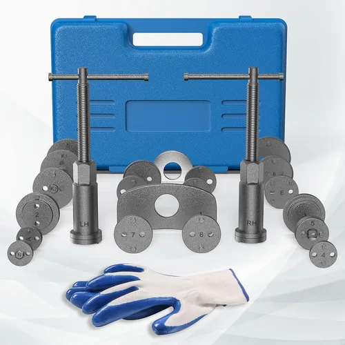 Miniatura 7 de MOSTPLUS Pinza de freno de disco universal, herramienta de respaldo de viento y pistón de compresión Sets-26 piezas (azul)