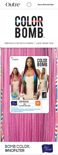 Miniatura 7 de Outre Peluca de encaje frontal - Colorbomb - KIMISHA (3DR4/UL FROSTED PASTEL)