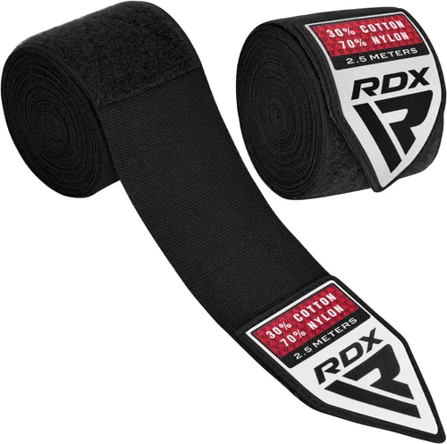 Miniatura 11 de RDX Boxing Wraps Kids 2.5M Guantes internos, Vendajes elásticos para el pulgar, Junior Under Mitts Protector de puño de mano Correas de soporte