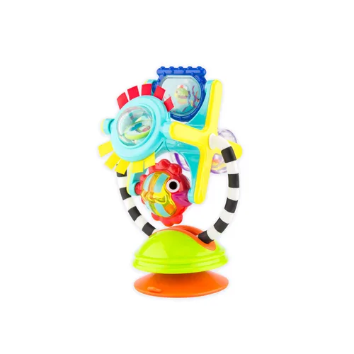 Sassy Fishy Fascination Station 2 en 1 - Juguete para silla alta con ventosa, bandeja de desarrollo para aprendizaje temprano, a partir de 6 meses