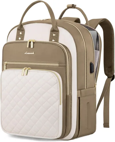 Miniatura 18 de LOVEVOOK Mochila para computadora portátil para mujer, mochila para trabajo de viaje, bolsa de computadora para enfermera, profesora, bolsa