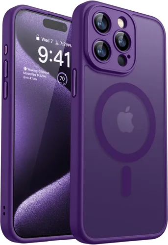 Miniatura 95 de CANSHN Funda magnética compatible con iPhone 17 Pro, mejorada [protección completa de la cámara] [compatible con Magsafe] [mate translúcido] funda