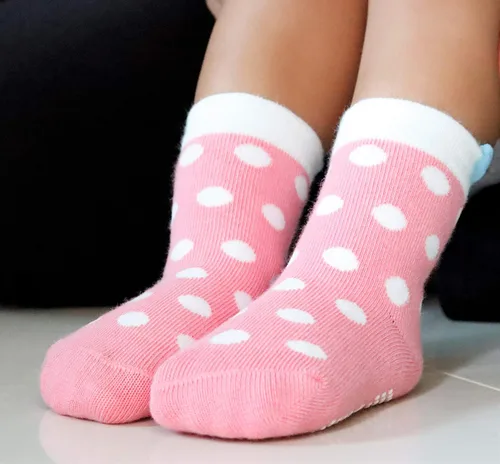 Miniatura 6 de RATIVE Non Skid Anti Slip Cotton Dress Crew Socks With Grips For Baby Infant Toddler Kids Girls