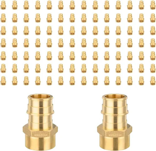 Miniatura 14 de Paquete de 2 accesorios de expansión Niikappu Pex-A, adaptador de flujo completo NPT hembra de 1 pulgada Pex-A x 1 pulgada, accesorio de tubería