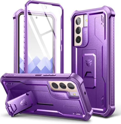 Miniatura 10 de Dexnor Funda para Samsung Galaxy S22 Plus, [protector de pantalla y soporte integrados] Protección de grado militar resistente a prueba de golpes