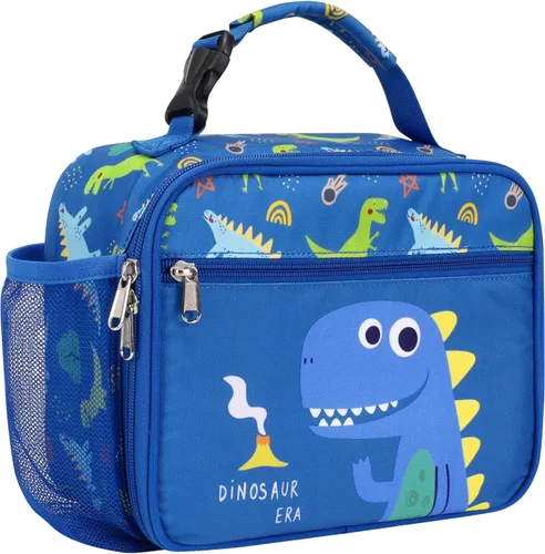 Miniatura 10 de Bagseri Lonchera para Niños Varones - Lonchera Aislada para Niños Reutilizable a Prueba de Fugas Lonchera para Niños Varones con Soporte para Fósil