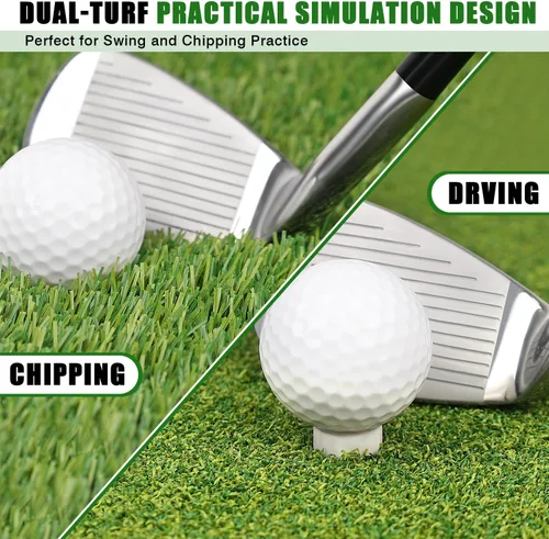 Miniatura 5 de Premium Golf Hitting Mat, 10mm Foam Padding with Rubber Backing Golf Mat, Golf Practice Mat for Indoor and Outdoor Training