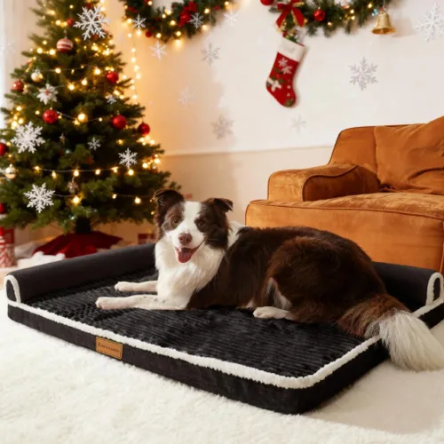 Miniatura 2 de Patas Lague Cama Ortopédica para Perros de Tamaño Grande 36''X24'', Impermeable Cómoda con Bolster en L Mediano Antideslizante Suave Cálida Cama