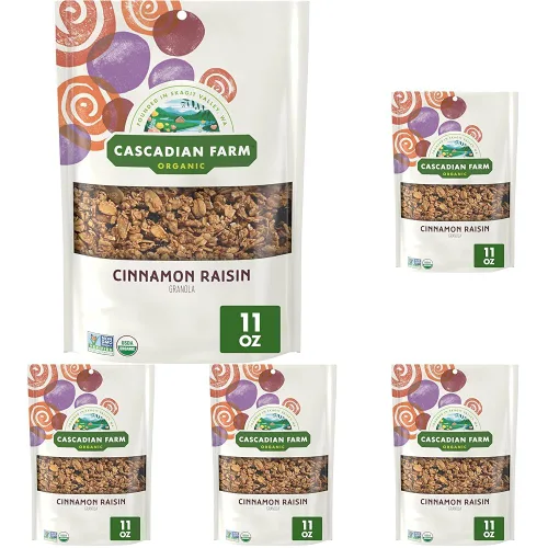 Miniatura 21 de Cascadian Farm Granola orgánica, cereal de almendras de chocolate oscuro, bolsa resellable, 11 onzas