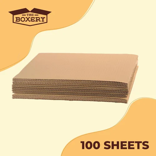 Miniatura 2 de The Boxery Hojas de cartón corrugado de 8.5 x 10.5 pulgadas - (1/8 pulgadas de grosor) 100 hojas Almohadillas de inserción LP, marrón, respaldo