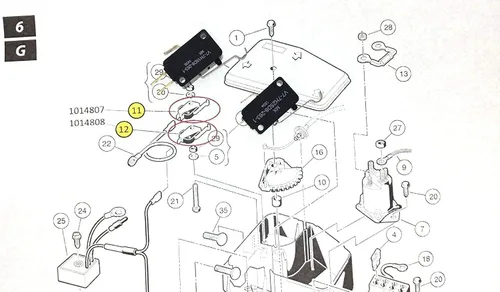 Miniatura 4 de Kit de microinterruptores para carrito de golf a gas Club Car DS 1999-actual 101979101 1014808 1014807