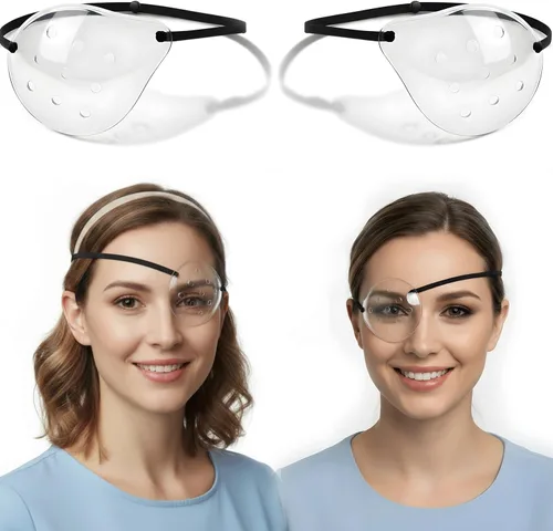 Miniatura 9 de Protector ocular para cirugía de cataratas, paquete de 2 parches médicos con correa ajustable para la cabeza para dormir después de cataratas