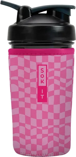 Miniatura 72 de Sok It BotlSok Botella Mezcladora de Proteínas con Funda Aislante de Neopreno (Floral Abstracto, Se Ajusta a Mezcladoras de 24oz)
