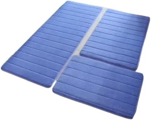 Miniatura 17 de Alfombra antideslizante de Baño De Espuma Viscoelástica, Tapete Moderno, Antideslizante, 3 Unidades Por Juego Alfombras de Baño