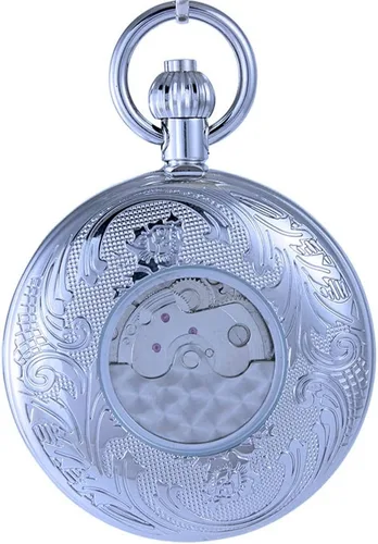 Miniatura 4 de OGLE Lupa luminosa impermeable Tourbillon Luna Sol Cadena Fob Auto viento automático mecánico reloj de bolsillo