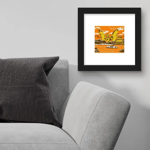 Miniatura 3 de Trends International Gallery Pops Godzilla - Póster de pared tradicional de la pagoda japonesa del rey Ghidorah, 12.00 x 12.00 pulgadas, versión