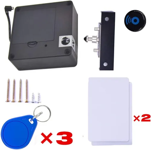 Miniatura 3 de Cerradura electrónica de gabinete, gabinete electrónico RFID NFC función compatible con bricolaje oculto, sin perforaciones, casillero, armario, Azul