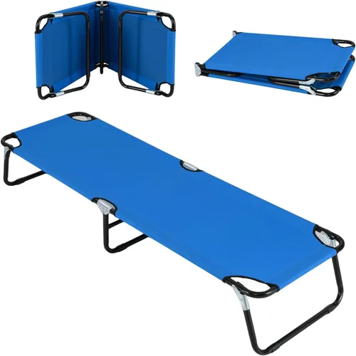 Miniatura 9 de Giantex Catre plegable de camping para adultos, cama portátil con tela Oxford 600D, marco resistente, capacidad de 350 libras, uso en 1 paso, silla