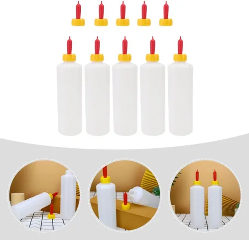 Miniatura 9 de Cabilock 5 juegos de botellas de cabra para alimentar cabras, botellas de leche de alimentación de cordero, resistentes botellas de lactancia