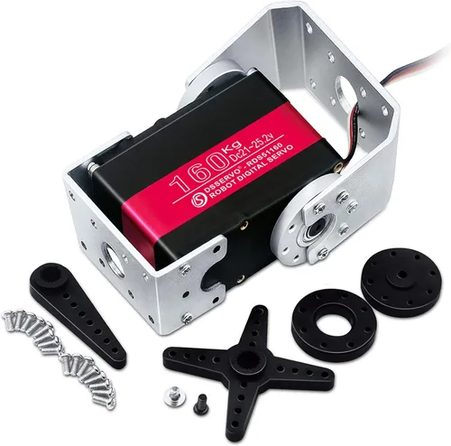 Miniatura 10 de Servos completos de la dirección de Digitaces del engranaje del metal del alto esfuerzo de torsión del motor servo del robot de 55.1 lbs
