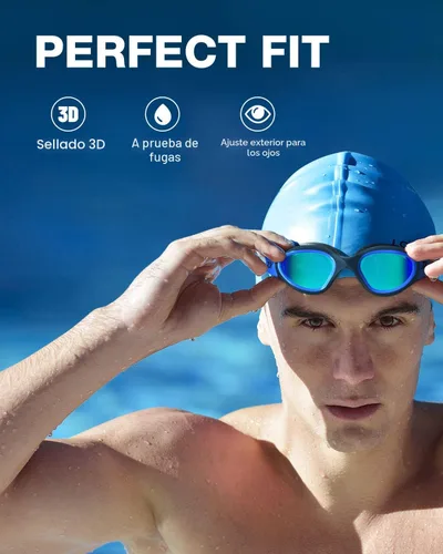 Miniatura 3 de ZIONOR G1 - Gafas de natación polarizadas unisex para mujeres adultas, antiniebla, 100% anti UV, gafas de buceo A1 (polarizado + azul espejo)