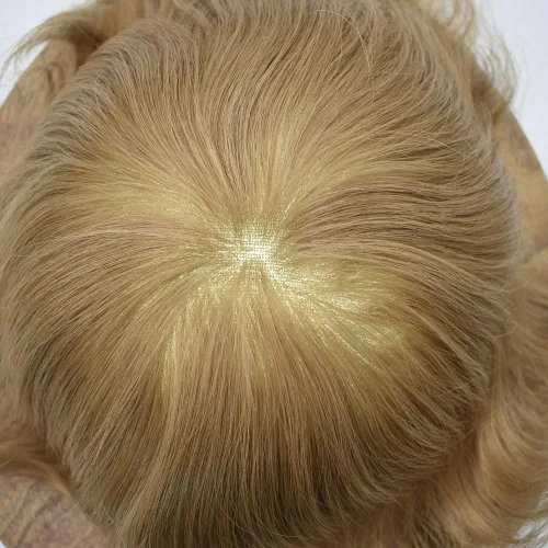 Miniatura 3 de Toupee para hombres Piezas de cabello humano real Encaje suizo para hombres Toupee unidades de cabello humano europeo para hombres Hairpieces