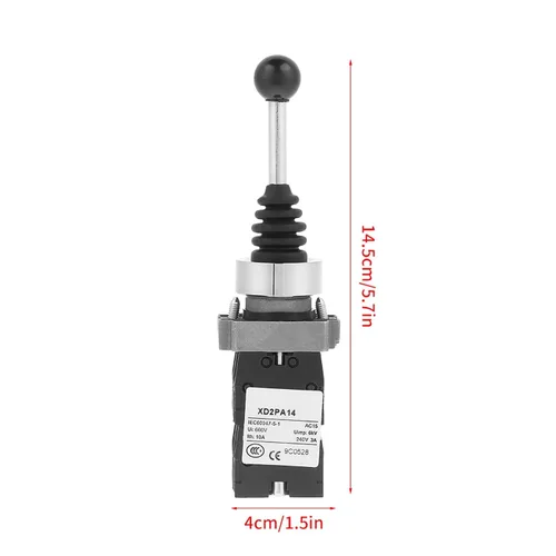 Miniatura 5 de Interruptor de 4 posiciones Interruptor de joystick con pestillo Joy Stick con pestillo Contactor de interruptor de joystick para control industrial
