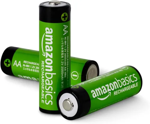 Miniatura 2 de Amazon Basics - Paquete de 4 baterías recargables AA, rendimiento de 2,000 mAh, precargadas, se recargan hasta 1000 veces