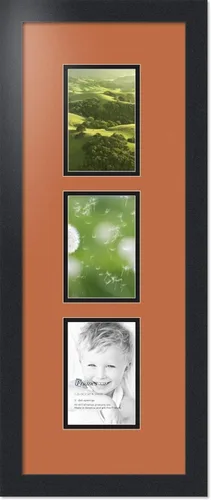 Miniatura 77 de ArtToFrames Marco de fotos tipo collage con estera doble con 3 aberturas de 5x7 y marco negro satinado Uva