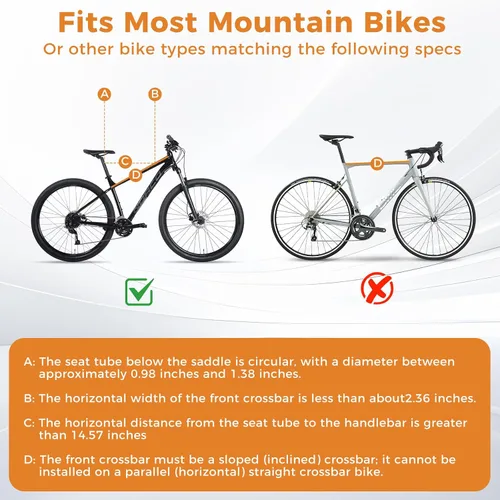 Miniatura 7 de Asiento de bicicleta plegable para niños, asiento de bicicleta de montaje frontal para niños en bicicleta de adultos, asiento portátil de bicicleta