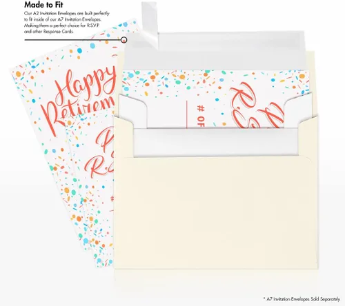 Miniatura 8 de LUXPaper Sobres de invitación A2 Despegar y prensar 4 3/8 pulgadas x 5 3/4 pulgadas Blanco Texto de 80 libras 50 unidades 80 libras.