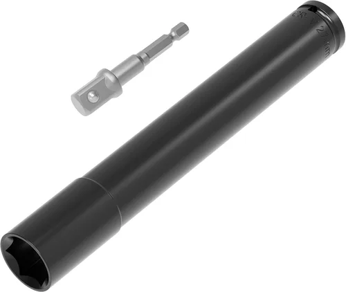 Miniatura 27 de Juego de Accesorios para Llave de Impacto de 1/2 Pulgada, 19mm (3/4 Pulgada) de Profundidad, 6 Puntos, 6 Pulgadas de Largo y Adaptador de Eje