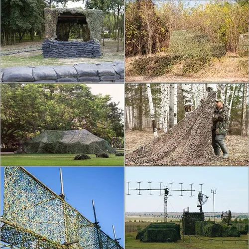 Miniatura 5 de Red de camuflaje en rollo a granel, red de camuflaje para caza, ejército, fiesta, decoración, protección solar