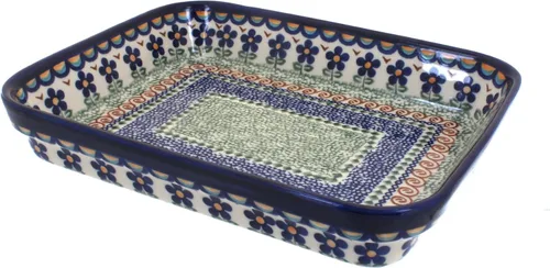 Miniatura 8 de Blue Rose Polish Pottery - Repostero rectangular pequeño de mariposa amarilla - 10.25" x 8" - Único, apto para lavavajillas y resistente