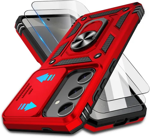 Miniatura 134 de ATUMP Funda para OnePlus Nord N200 5G con protector de pantalla HD con cubierta para cámara deslizante, soporte de anillo de rotación de 360°