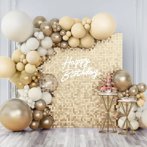 Miniatura 19 de Telón de fondo de pared brillante con lentejuelas cuadradas, color azul bebé, decoración para bodas, aniversarios, cumpleaños, fiestas, 12 paneles
