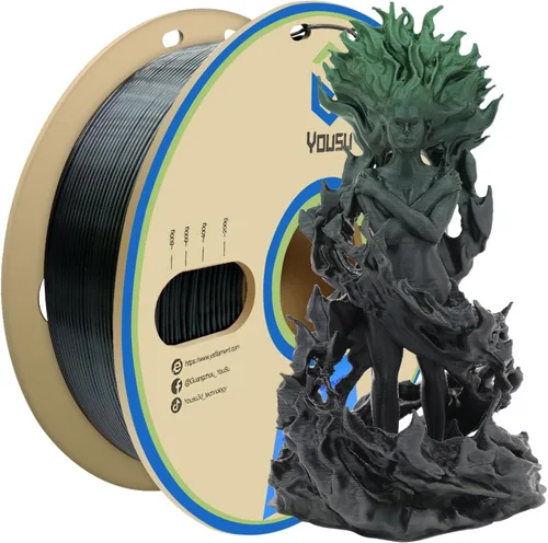 Miniatura 9 de Yousu Seda de Doble Color Filamento PLA para 3D Impresora Filamento Coextrusión PLA Multicolor Filamento PLA 1.75mm (± 0.03 mm) Compatible