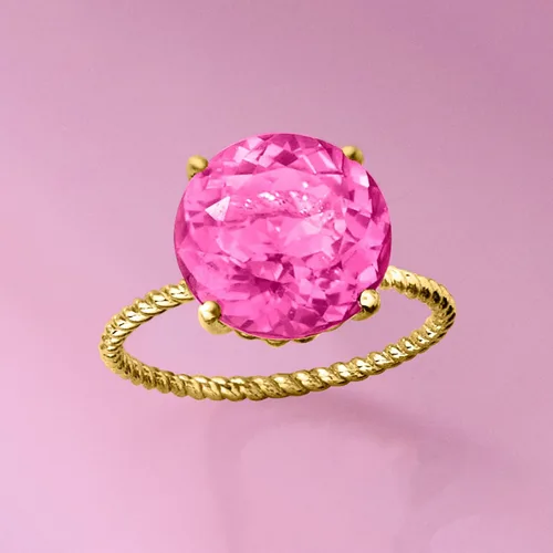 Miniatura 8 de Ross-Simons Gemstone Twist Rope Ring in 14kt Yellow Gold