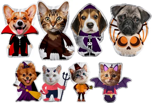 Miniatura 7 de Almohada personalizada para mascotas con foto, almohada personalizada con forma de perro, gato, regalos conmemorativos personalizados para mascotas