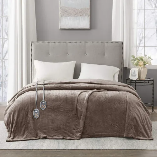 Miniatura 13 de Manta eléctrica térmica Beautyrest para clima frío, manta térmica de calentamiento rápido, apagado automático, prácticamente cero EMF, configuración