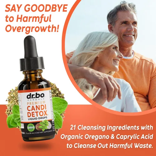 Miniatura 3 de Candida Cleanse Detox para mujeres y hombres – Gotas de aceite de orégano orgánico, ácido caprílico negro nogal ajenjo Candi suplemento suplemento