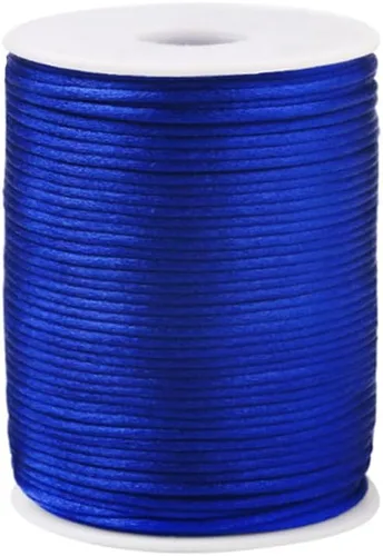 Miniatura 26 de 2.0mm Hilo de Cordón de Seda de Nylon para Cuentas de Macramé, Pulseras, Nudos Chinos, Collares, Joyería 109 Yardas (Verde Oscuro)