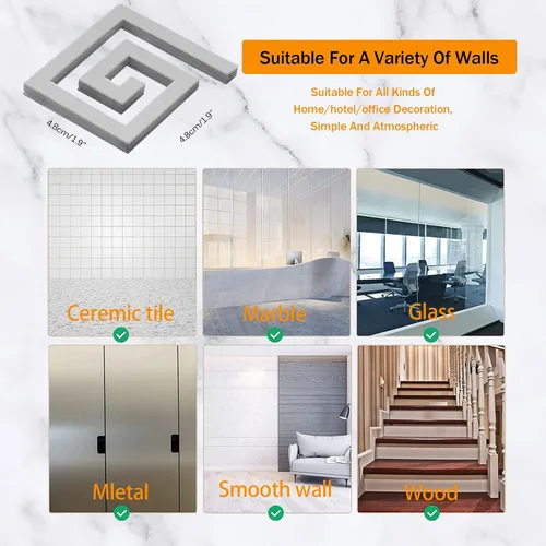 Miniatura 5 de 100 piezas de espejo acrílico extraíble, azulejos de espejo, calcomanías de pared de espejo para decoración del hogar, sala de estar, dormitorio