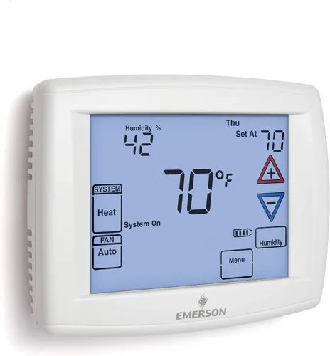 Miniatura 4 de White Rodgers Emerson 1F95-1277 termostato programable táctil de 7 días, color blanco & Emerson termostatos F145-1328 sensor remoto