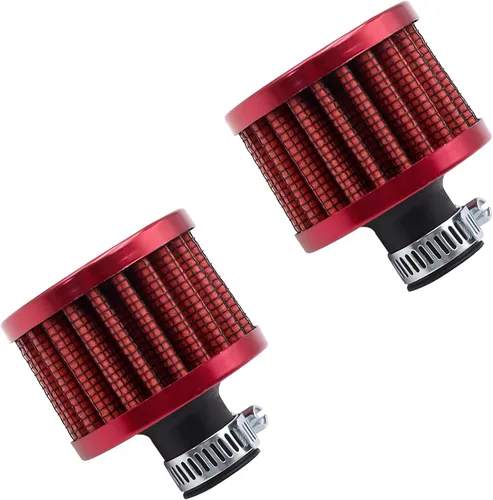 Miniatura 7 de 2pcs 0.472 in Filtro de aire Mini Universal Vent Crankcase Entrada de aire frío Filtro de respiración para coche y motocicleta (negro)